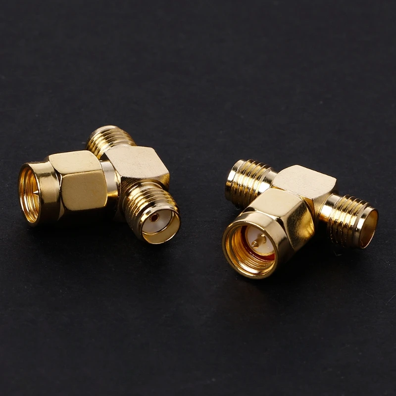 10 ชิ้น 3 Way Splitter SMA ชาย 2 SMA หญิง Triple สำหรับ T RF อะแดปเตอร์เชื่อมต่อ