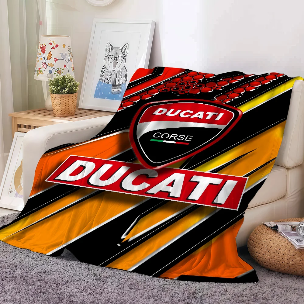 Fashion Racing Blanket Warm Soft Suitable For Bedroom Sofa Bed Living Room Office D-DucatiS-S Logo Travel Camping Gifts