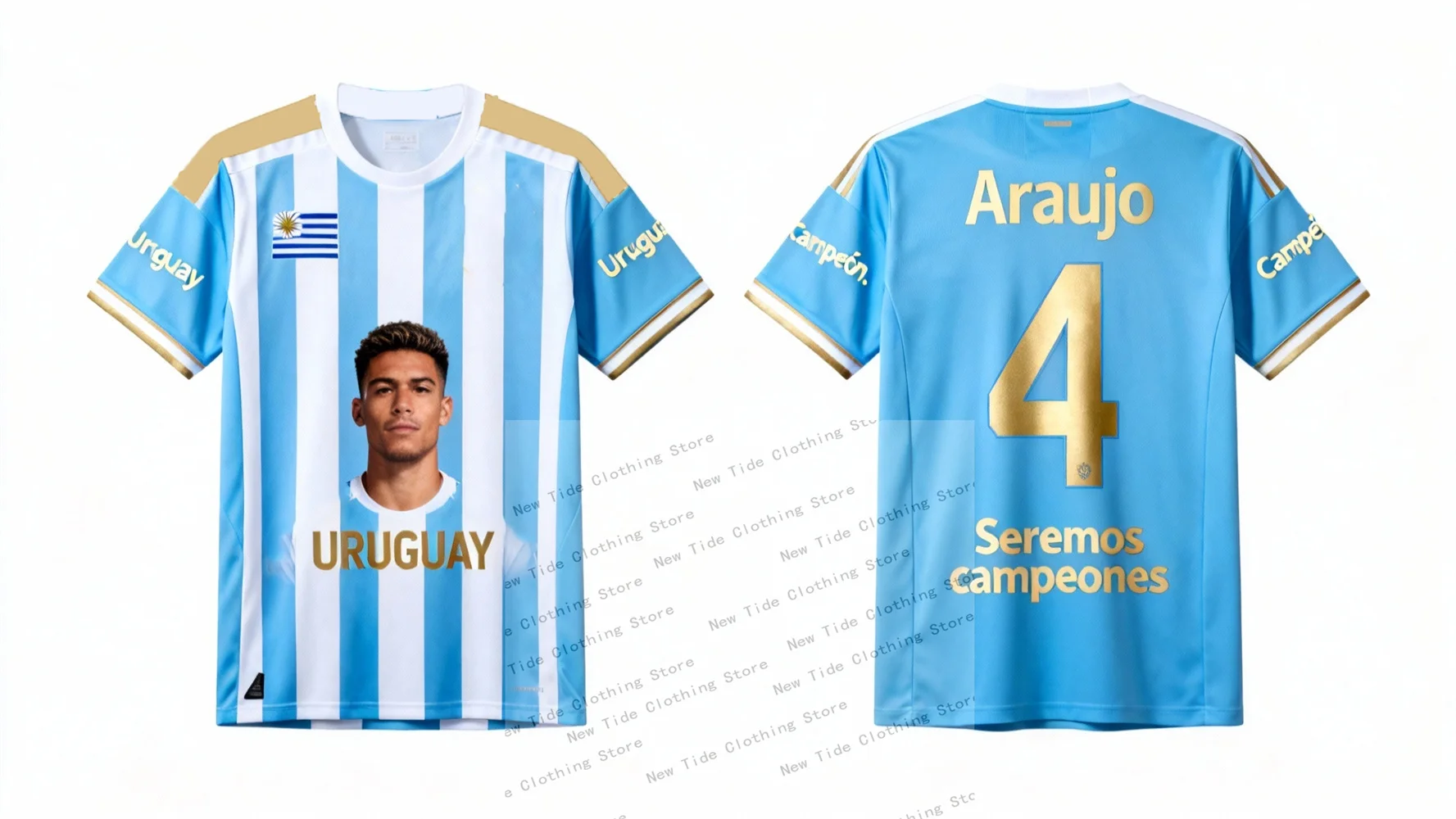 أوروغواي 2026 كرة القدم لكرة القدم جيرسي والقميص للرجال المشجعين - مجموعة معدات نمط المعجبين تظهر دعمك والفخر الآن #5