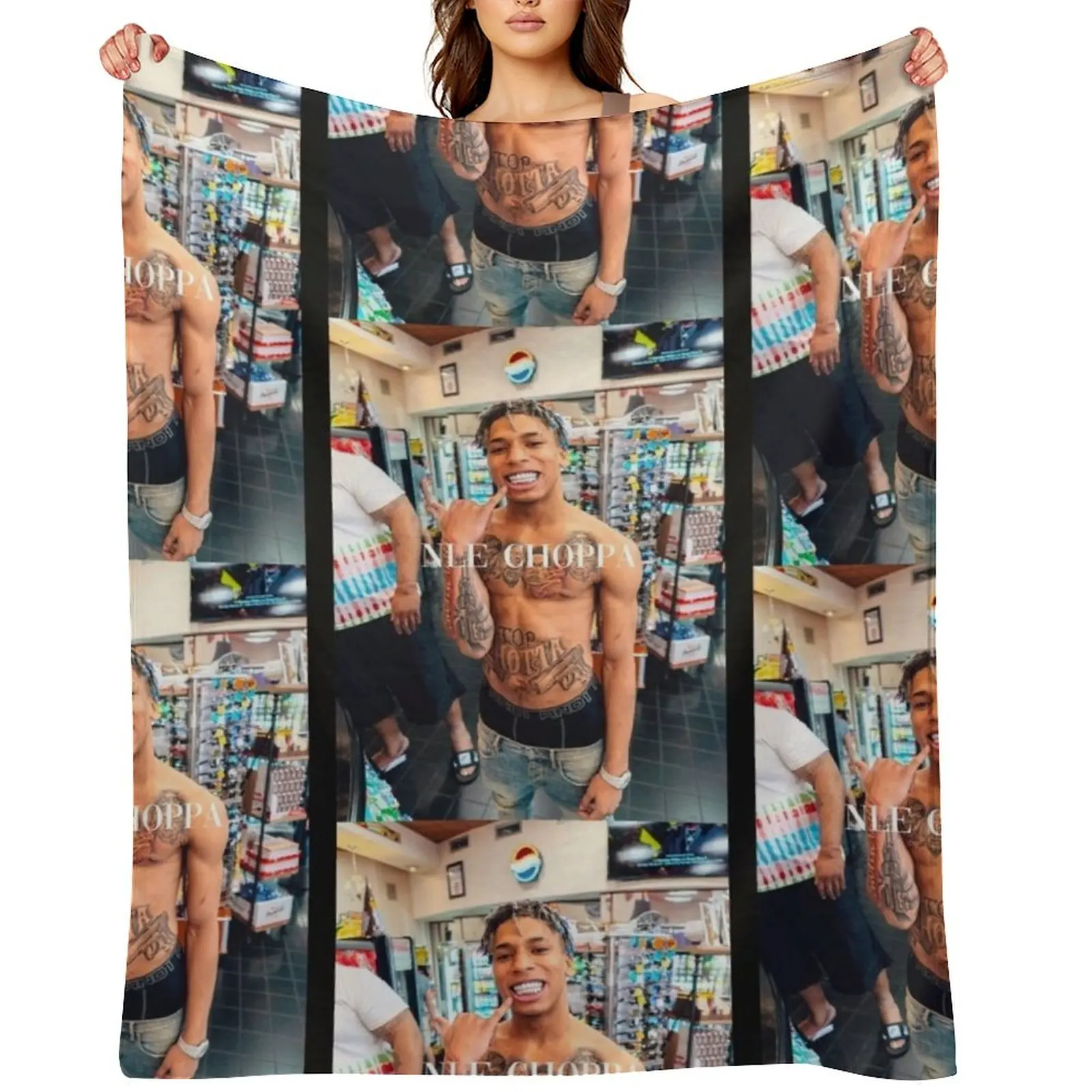 

NLE Choppa Throw Blanket for babies Cute Furry Warm Blankets