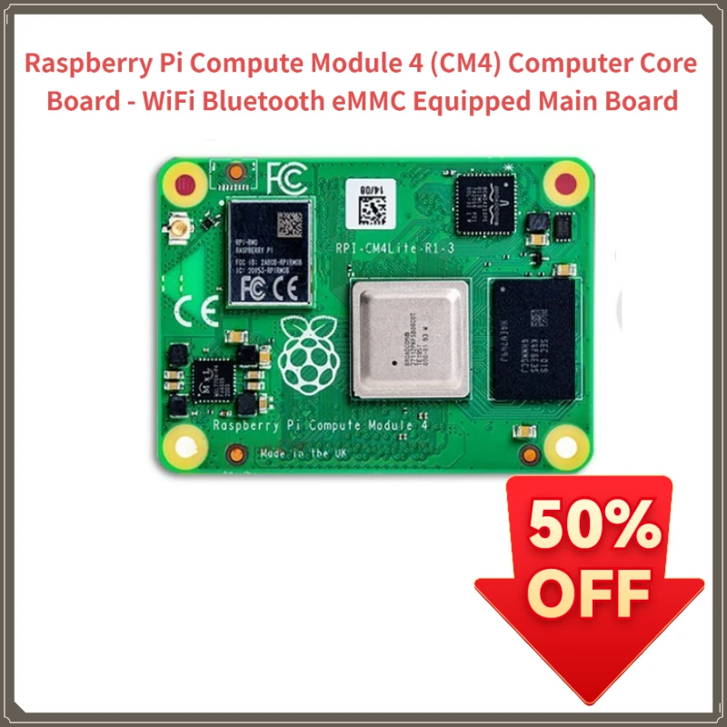 Raspberry Pi Compute Module 4 (CM4) Core Board - WiFi Bluetooth eMMC Integrated Main Board for Industrial IoT
