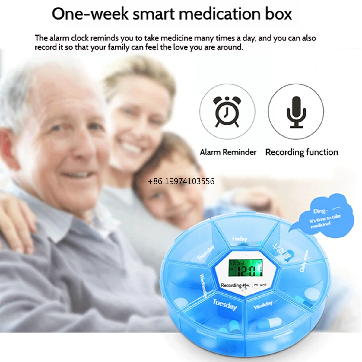

with Reminder Function, Suitable for Travel Use. 2025 Hot-selling Medicine Box, 7-day Cycle Smart Medicine Box,