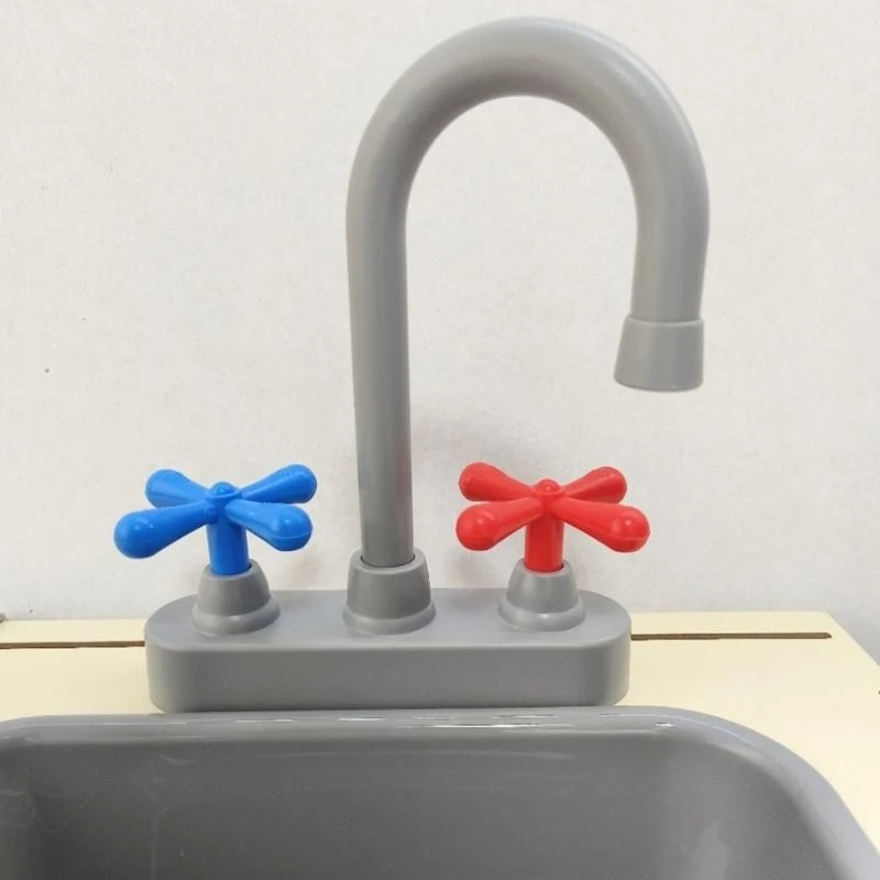 Kids Pretend Play Faucet Kitchen Sink Accessory Educational Role Play Activity Toy For Creative Life Skill Learning A2UB