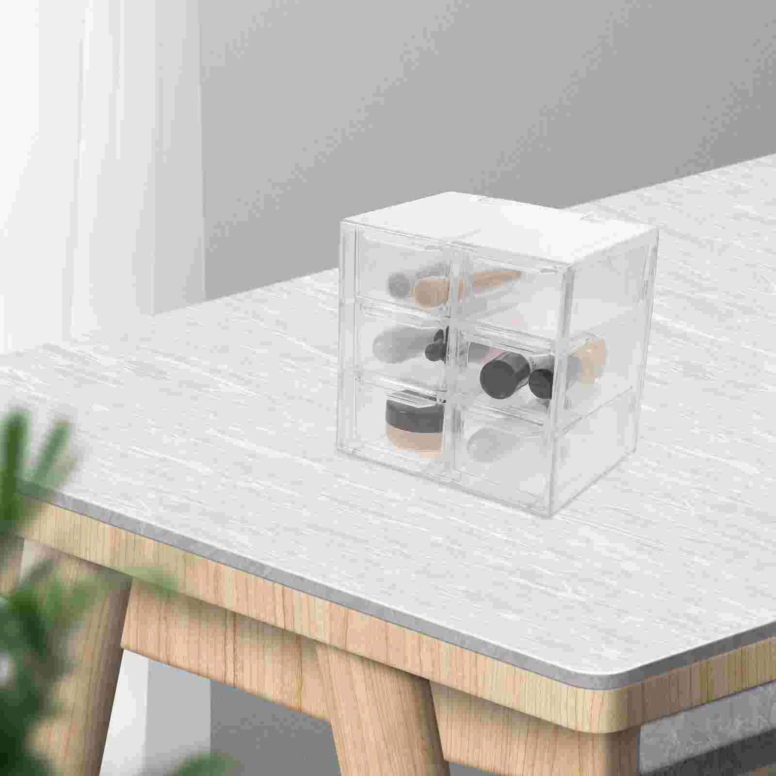 Transparent Drawer Box Storage Organizer Stationery Container Household Office