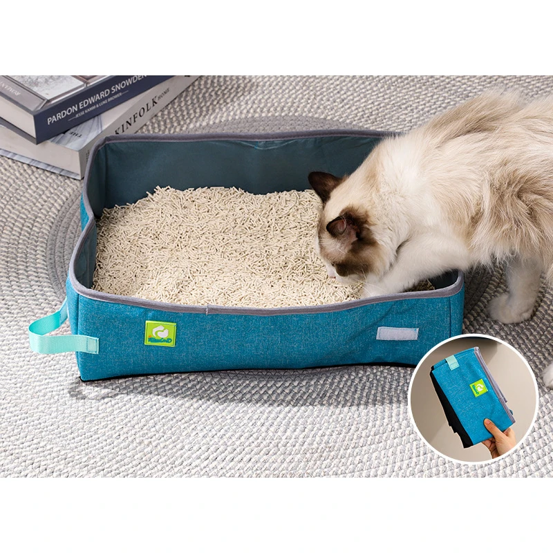 Bac à Litière de Voyage Pliable et Portable pour Chat, Toilette pour Chien, Bassin de Lit, Étanche, Extérieur