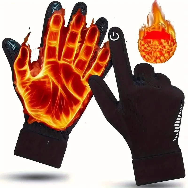 Winter Warme Radfahren Handschuhe Fahrrad Warme Touchscreen Voll Finger Handschuh Wasserdichte Outdoor Bike Skifahren Angeln Motorrad Reiten