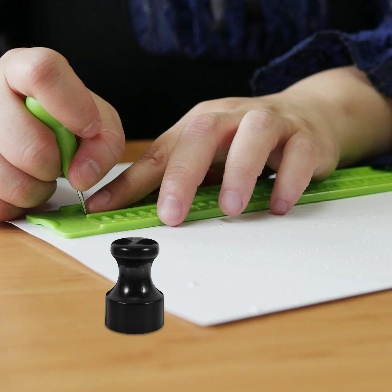 

3pcs Round Diy Roller Knob Stamp Craft Letter Making Handle Scrapbooking Clay Stamps Durable Composite Material Signature