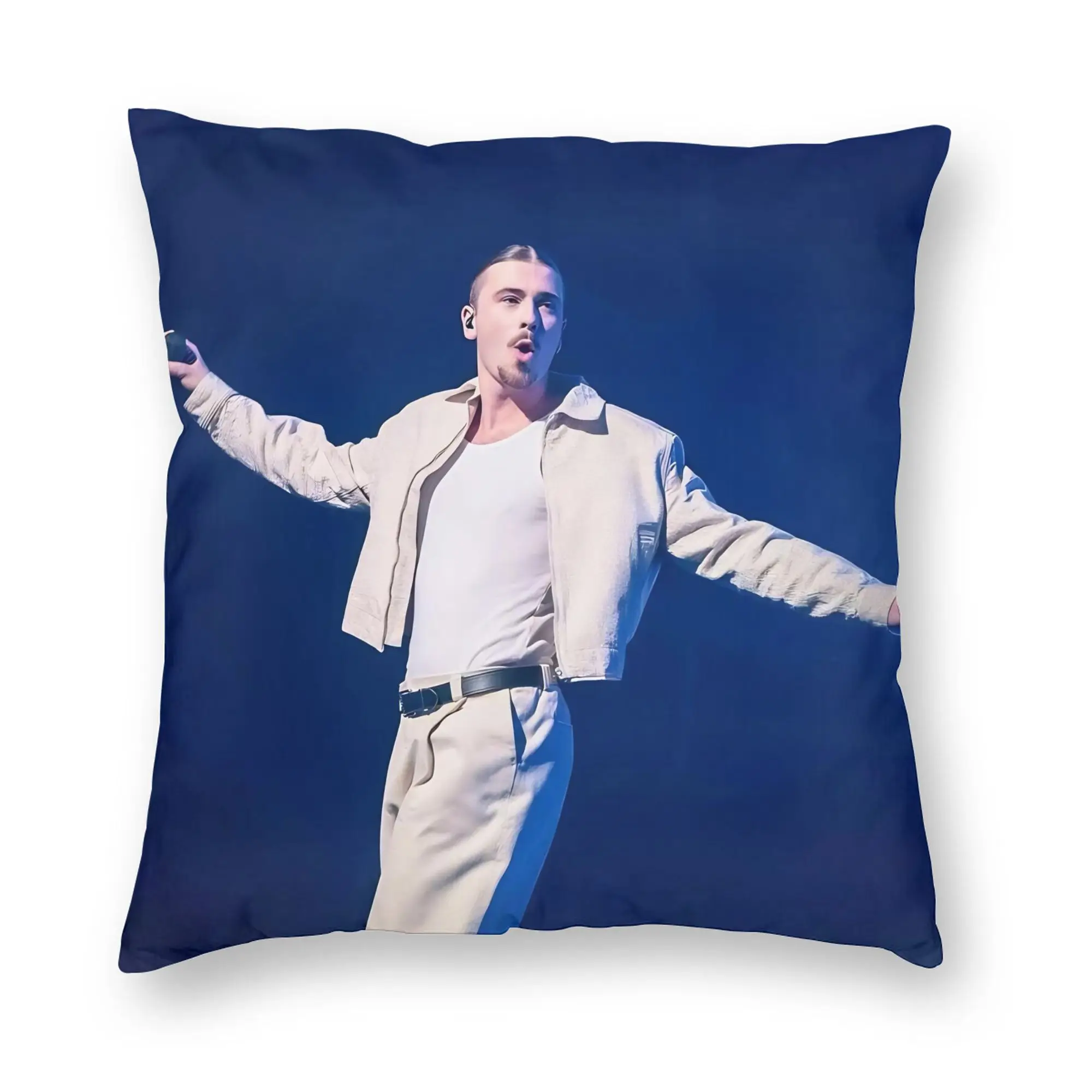 Funda de almohada Pierre Garnier Singer, funda de cojín de poliéster estampada, funda de almohada decorativa con cremallera para el hogar, 45x45cm