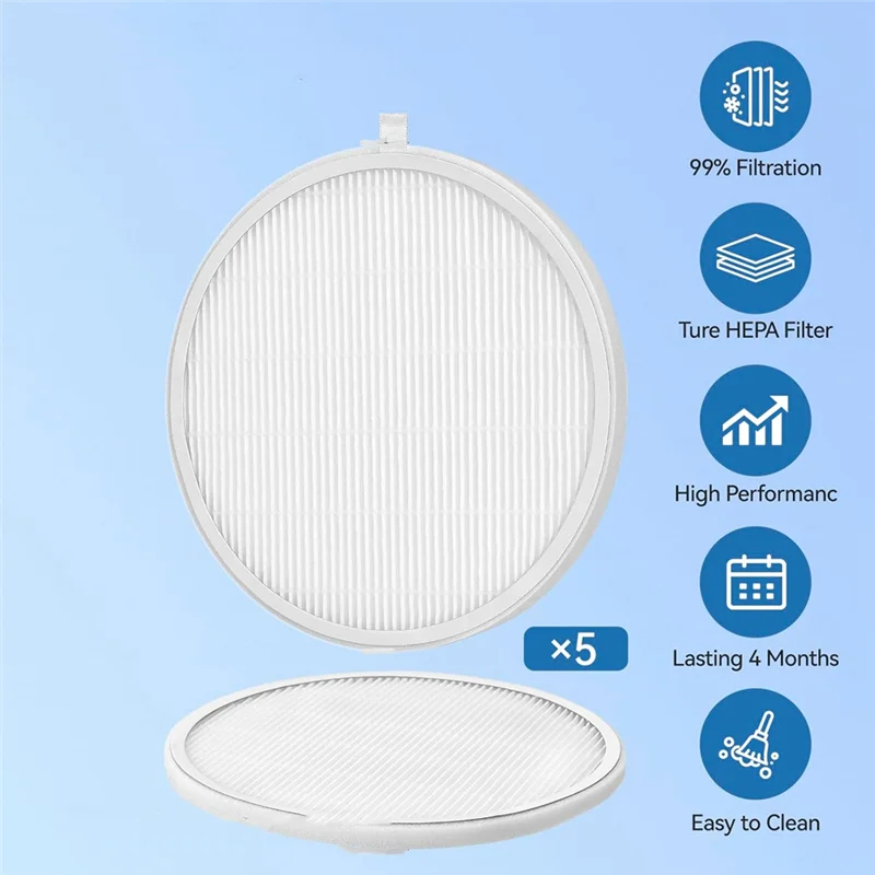 ABVI-5 Pcs Nail Dust Collector Filter Replacement Filter Reusable Dust Collector Filter No Spilling Dust Filter For Nail