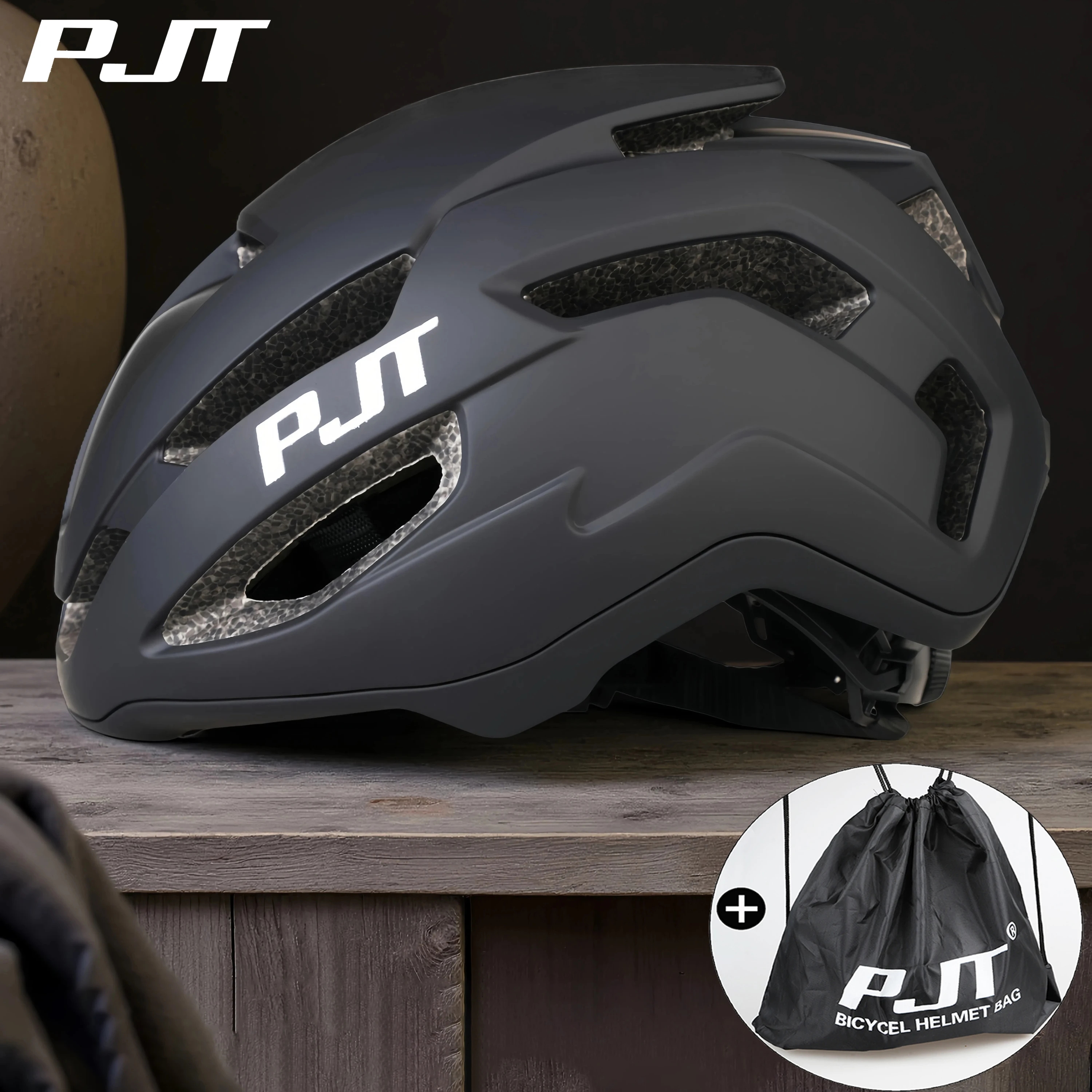 

PJT взрослый велосипедный шлем с полным краем, дизайн для спорта на открытом воздухе, скоростное катание на коньках, MTB, безопасный шоссейный велосипедный шлем с сумкой, велосипедный шлем для верховой езды