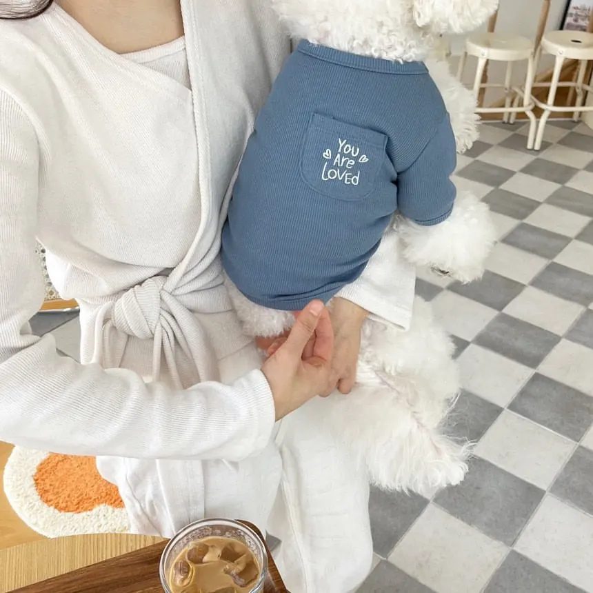 Spring/Summer New Dog/Cat Short Sleeve Embroidered Sweater Pet T-shirt Yorkshire Bears Small Dog Teddy Pet Clothing