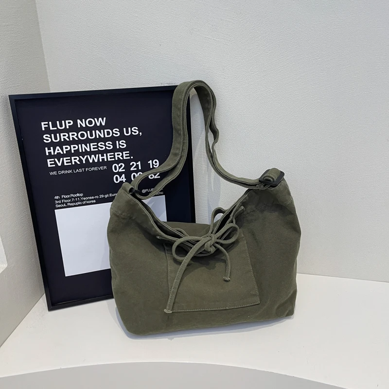 

CANVAS Solid Soft Tote Bag Large Capacity Sewing Zipper Women's Bags 2025 Hot Sale High-capacity Versatile Women's Handbags
