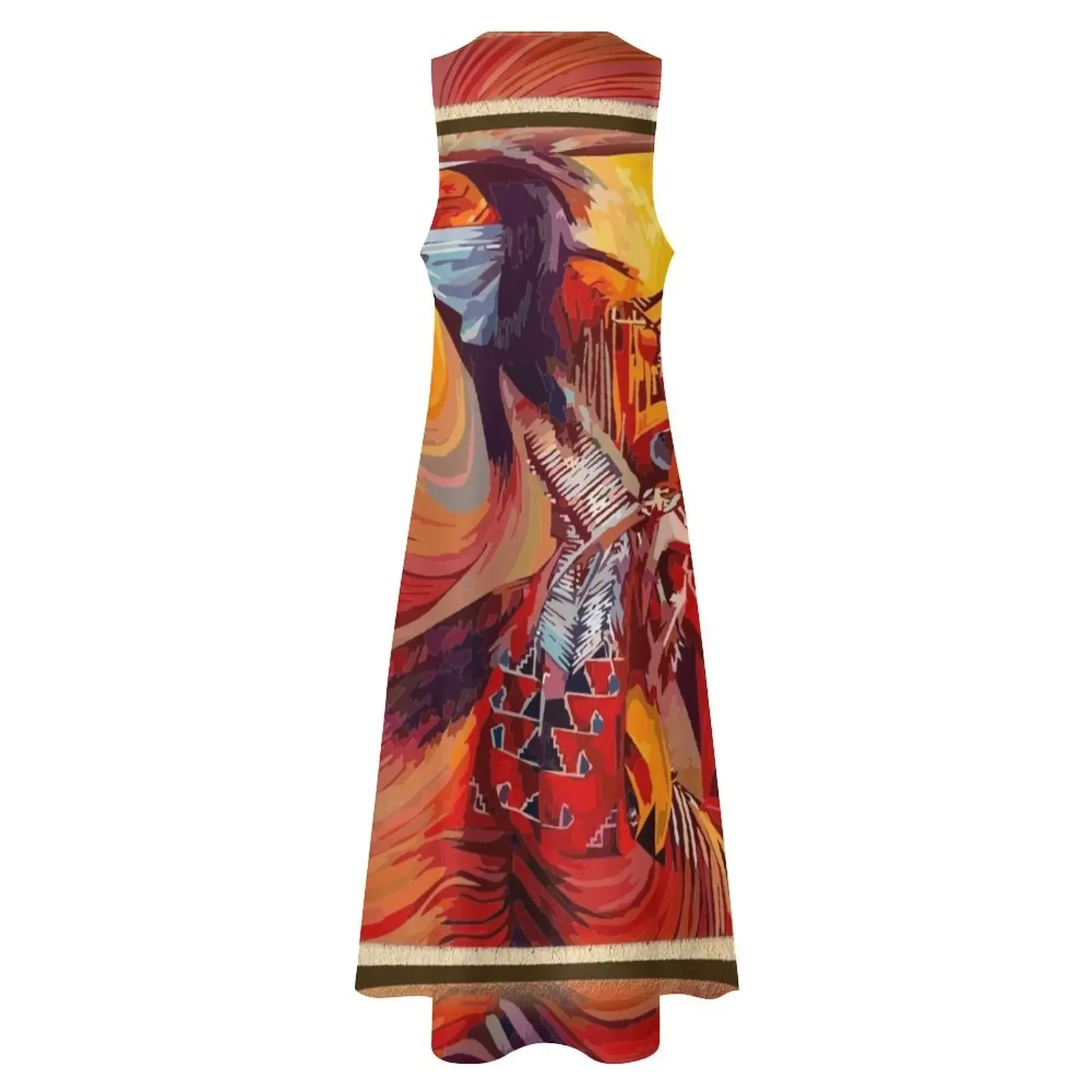 Sukienka długa w stylu indiańskim FWC 0542, luźna sukienka damska, odzież damska, stylowa sukienka koreańska na studniówkę, sukienki letnie