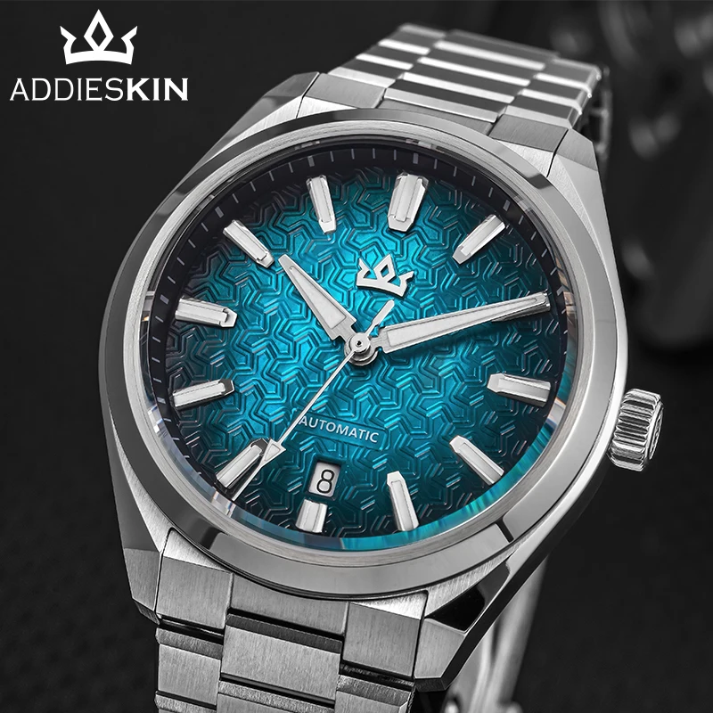ADDIESKIN K014 Green Dial Men's Automatic Mechanical Watch ST2130 Cameo Shell Dial Sapphire Crystal 40mm 200M Water Resistant