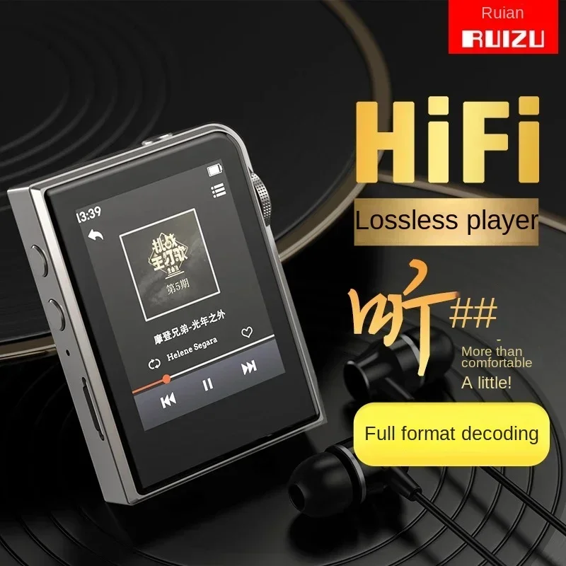 RUIZU-مشغل MP3 معدني محمول بلوتوث ، A58 مشغل موسيقى HiFi ، DSD256 ، EQ التعادل ، منبه Ebook ، ساعة ، ساعة توقيت