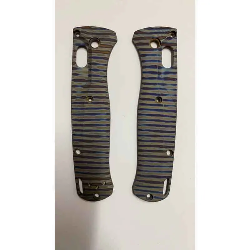 1 Pair Custom MadeTitanium Handle Scales for Benchmade Bugout 535 Folding Knife