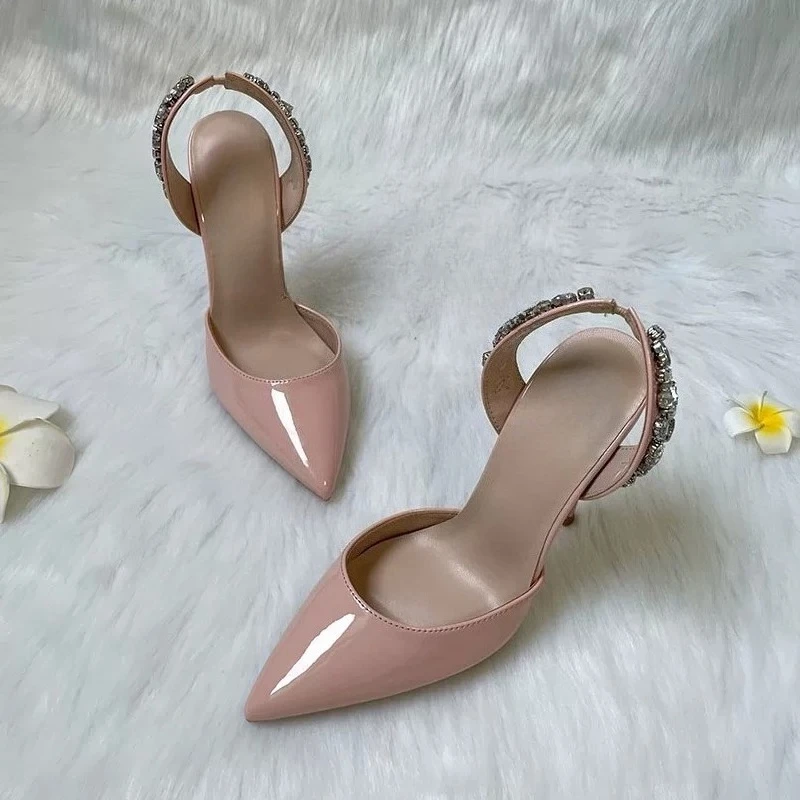 

Pointed Head Shallow Mouth Large Size Super High Heel Rear Strap Women's Sandals