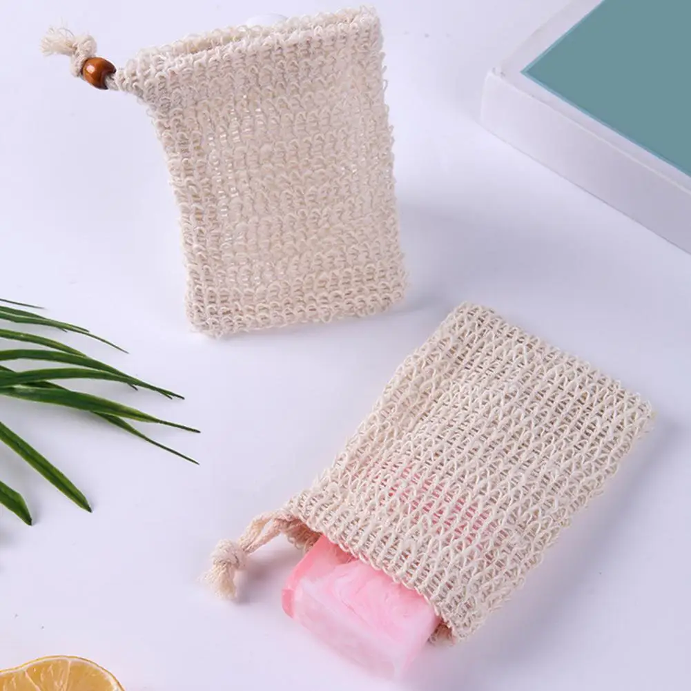 

Exfoliating Pouch Soap Saver Bag Exfoliating Mesh Soap Saver Bag Set Reusable Drawstring Pouches for Gentle Skin for Shower