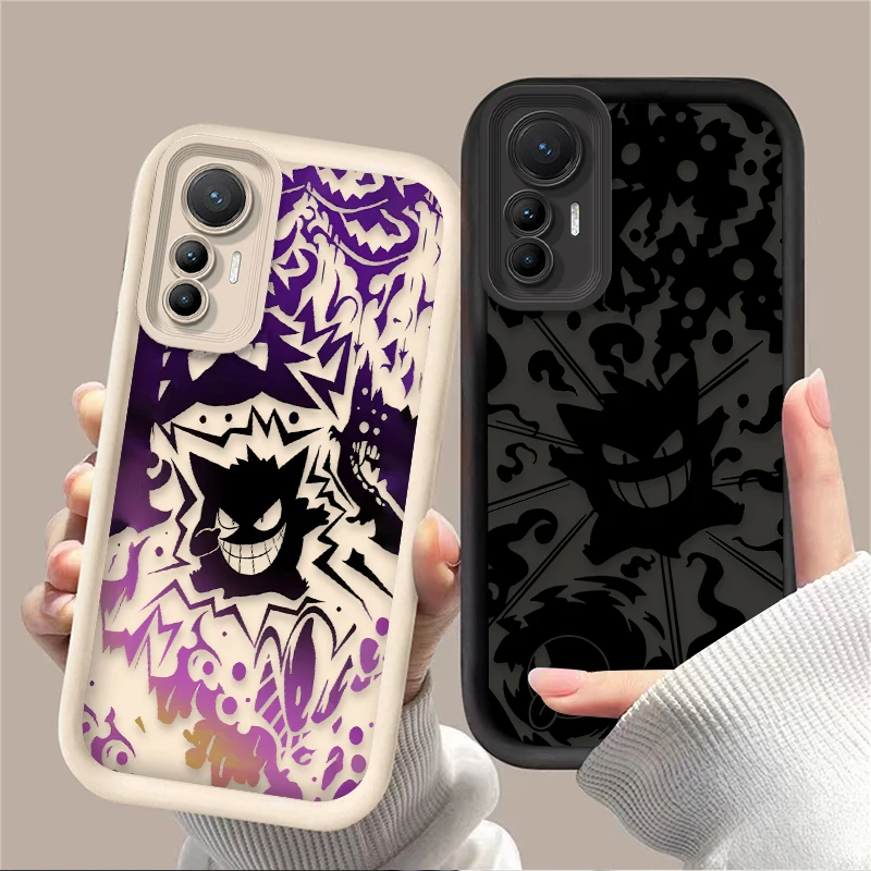 بوكيمون Gengar حافظة ناعمة مضادة للصدمات لهاتف Xiaomi Poco X7 X6 X5 X4 GT X3 NFC F7 F6 F5 F4 F3 M5s C65 C75 M6 Pro 4G 5G غطاء الطباعة