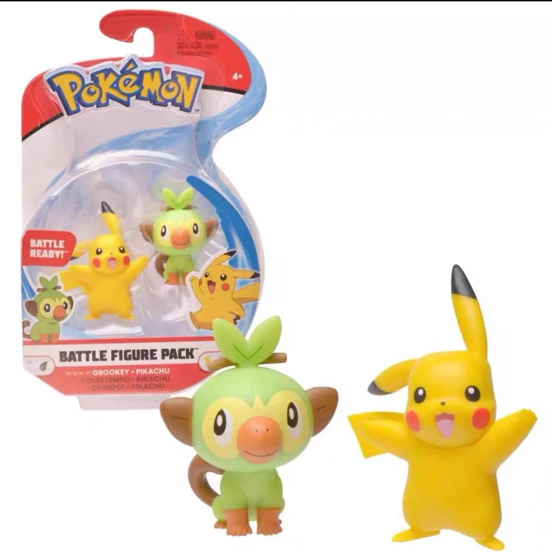 WCT POKEMON Action Figures Pikachu Clefairy Scorbunny Sobble Grookey Model Toy Collectible Desktop Ornament Children's Gift - view 2