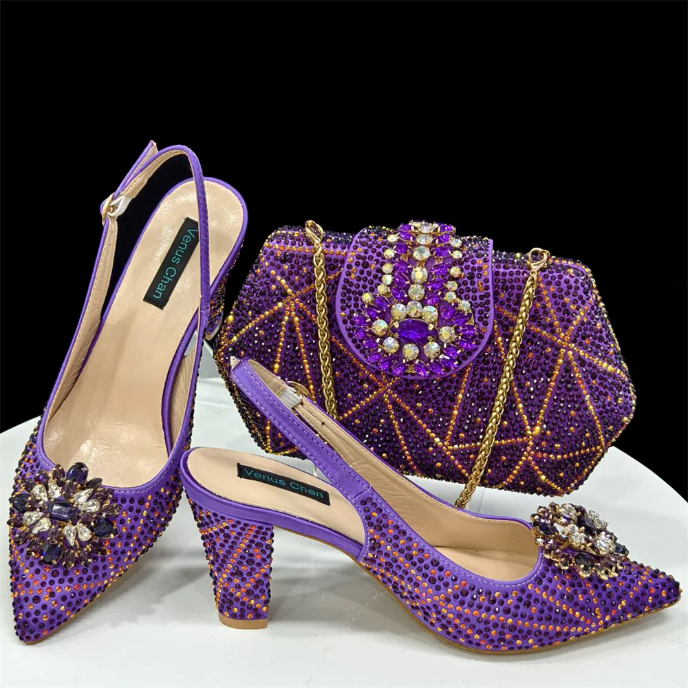 

doershow High Quality African Style Ladies Shoes And Bags Set Latest wine Italian Shoes And Bag Set For Party HDF1-36