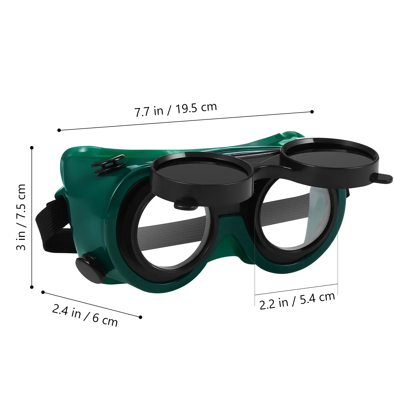 Athermal Green Welding Goggles Eclipse Viewing Spectacles Uv Ir Protection Adjustable Strap Vintage Steampunk Style Safety