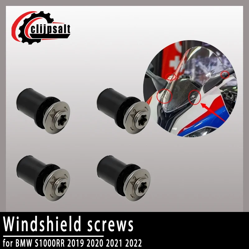 For BMW S1000RR 2019 2020 2021 2022 Motorcycle Accessories Front Windshield Screw Stainless Steel Screw