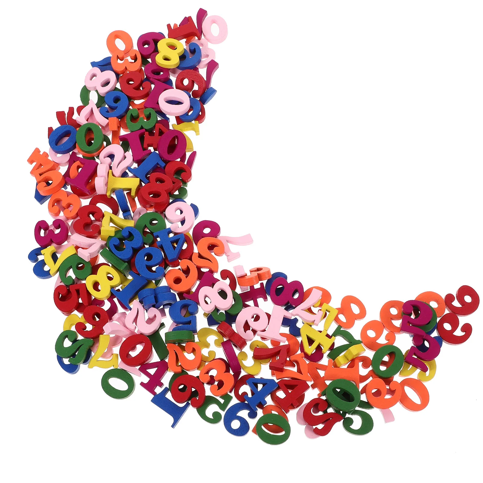 200 Pcs DIY Handmade Letters Wood Slice Wooden Craft Decor Wear-resistant Table Party Desk Decors Office