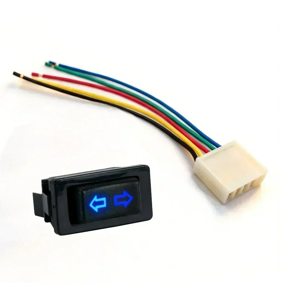 Universeller Auto-Fensterheber-Schalter, elektrisch, 5-polig, DC 12V 20A, Regler-Schalterkabelbaum, Zubehör, Taster, DIY – Detail 7