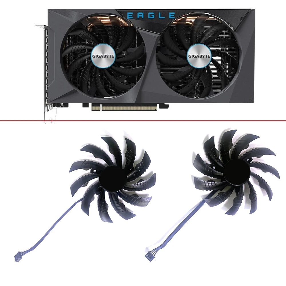 

95MM 4PIN PLD10010S12HH 0.3A Graphics Card Fan RTX3050 RTX3060 Ti EAGLE GPU FAN For GIGABYTE GeForce RTX 3060 RTX 3060 Ti EAGLE