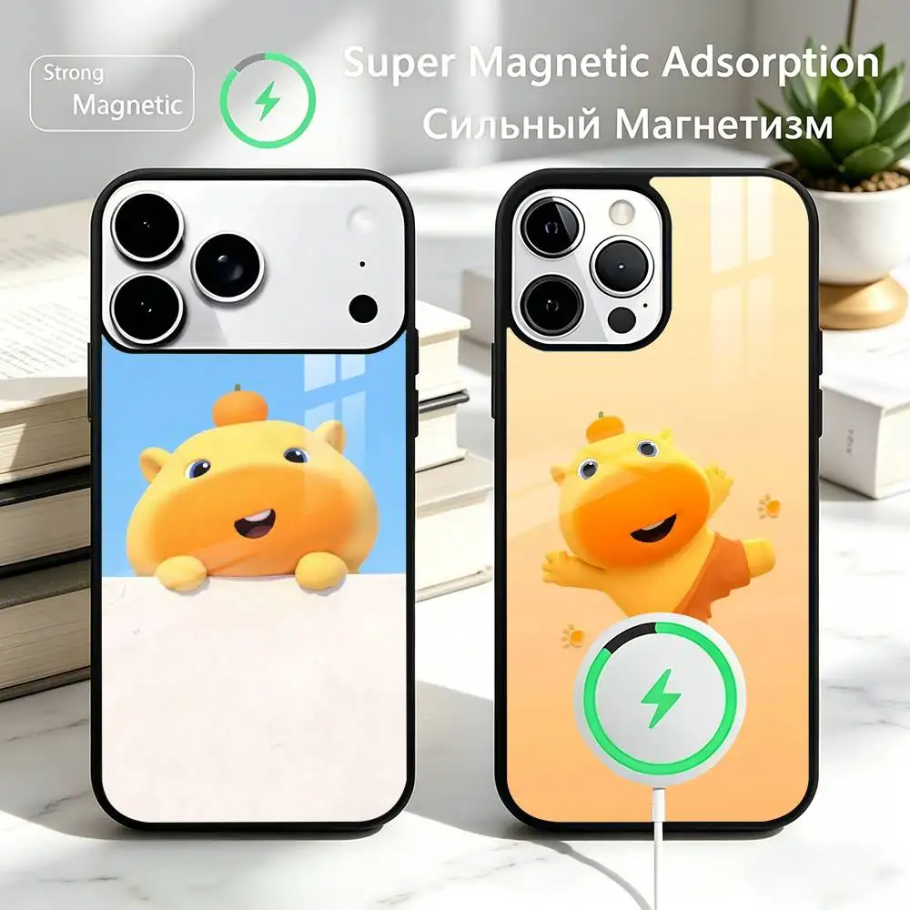 

Gfit Lu lu C-Capybara-PC Phone Case For iPhone17,16,15,14,13,12,11 Plus,Pro Compatible with magnetic wireless charging