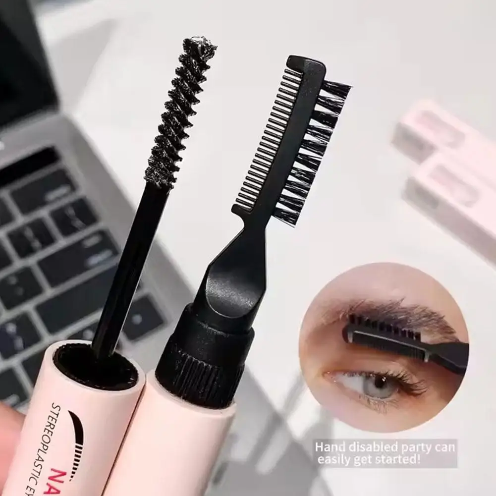 1Pc Double Head Eyebrow Gel Styling Liquid Fixed Gel Waterproof Sweat-proof Eyebrow Repair Makeup Gel For Eyebrows