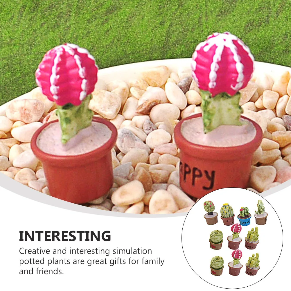 

10pcs Artificial Potted Plant Green Succulent Decorative Bonsai Home Decoration Fake Plant Indoor Balcony Bedroom Ornament