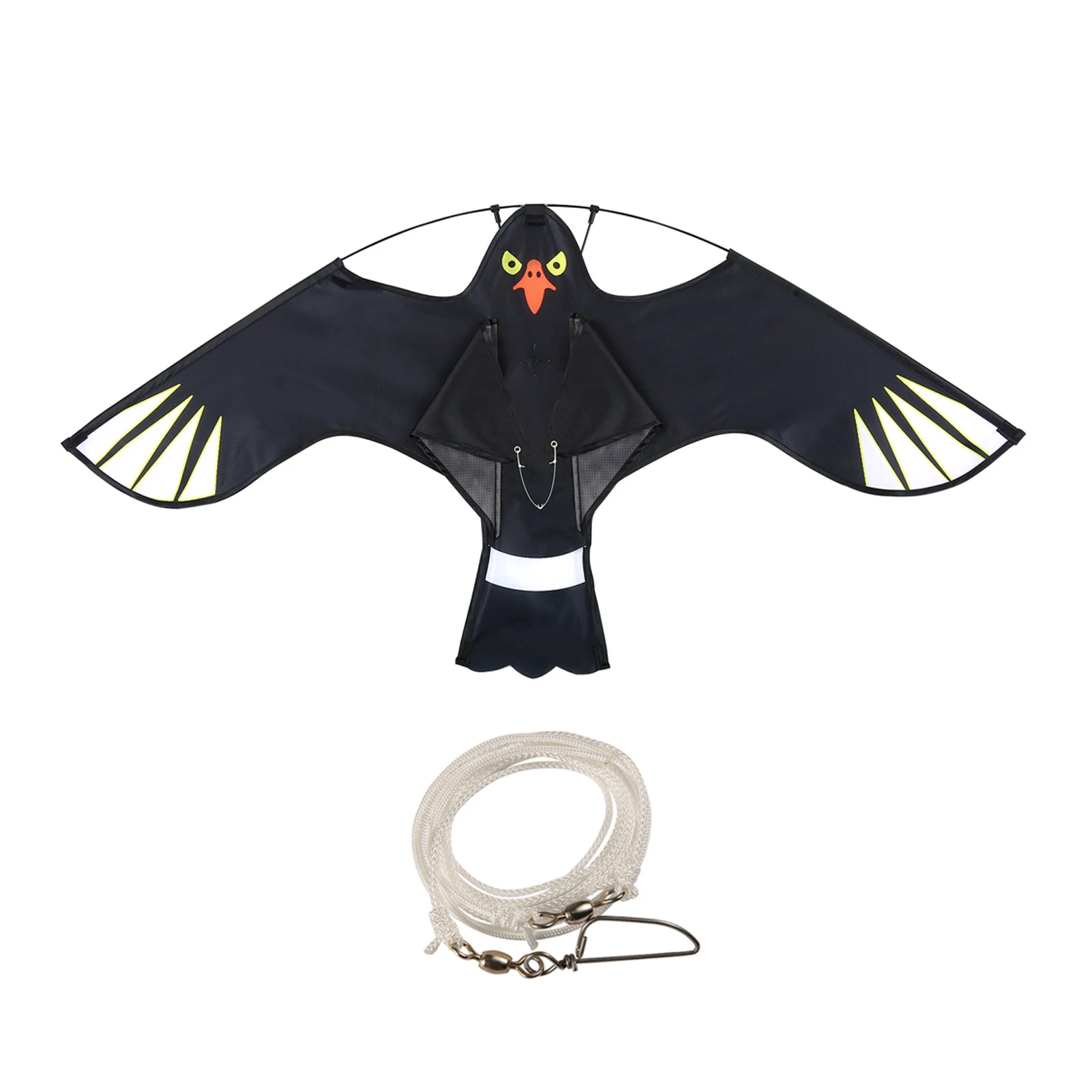 Repelente de aves de 1,2 m, emulación de cometa de águila, cometa de halcón volador, espantapájaros, repelente de aves para jardín, espantapájaros
