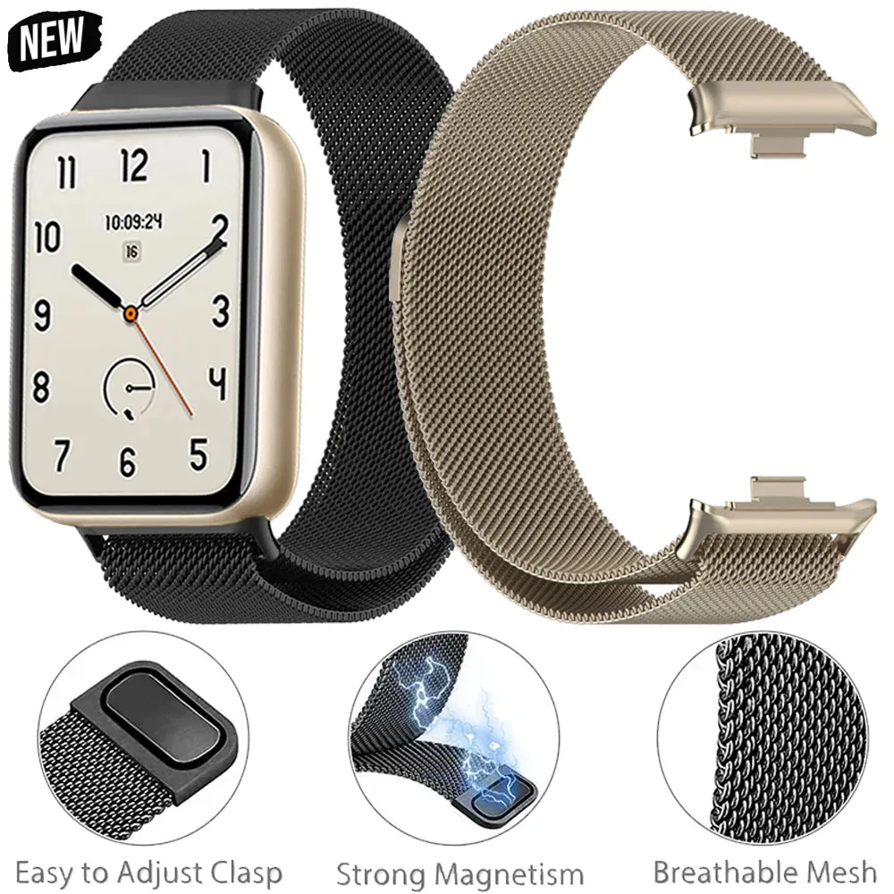 Magnetisches Milanaise-Armband für Xiaomi Mi Band 10 9 8 Pro, Metall-Ersatzarmband für Redmi Watch 4 5 6 Zubehör