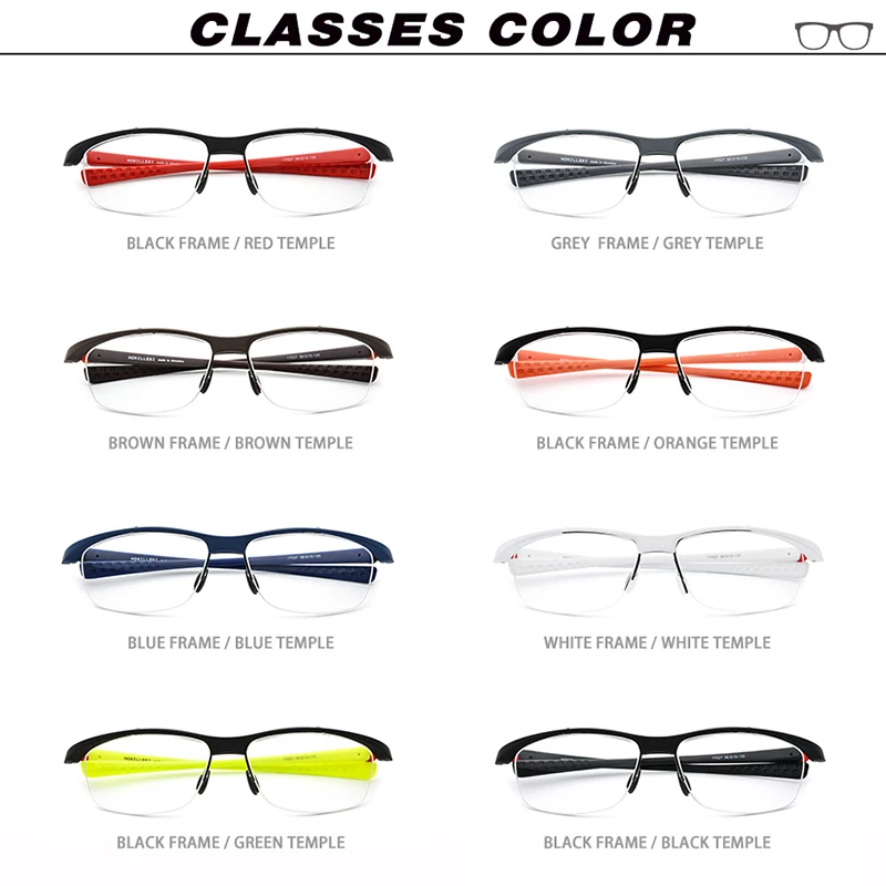 HDCRAFTER NewTR90 Glasses Frame Men Outdoor Sports Ultralight Eyewear Half Frames Myopia Optical Prescription Spectacle