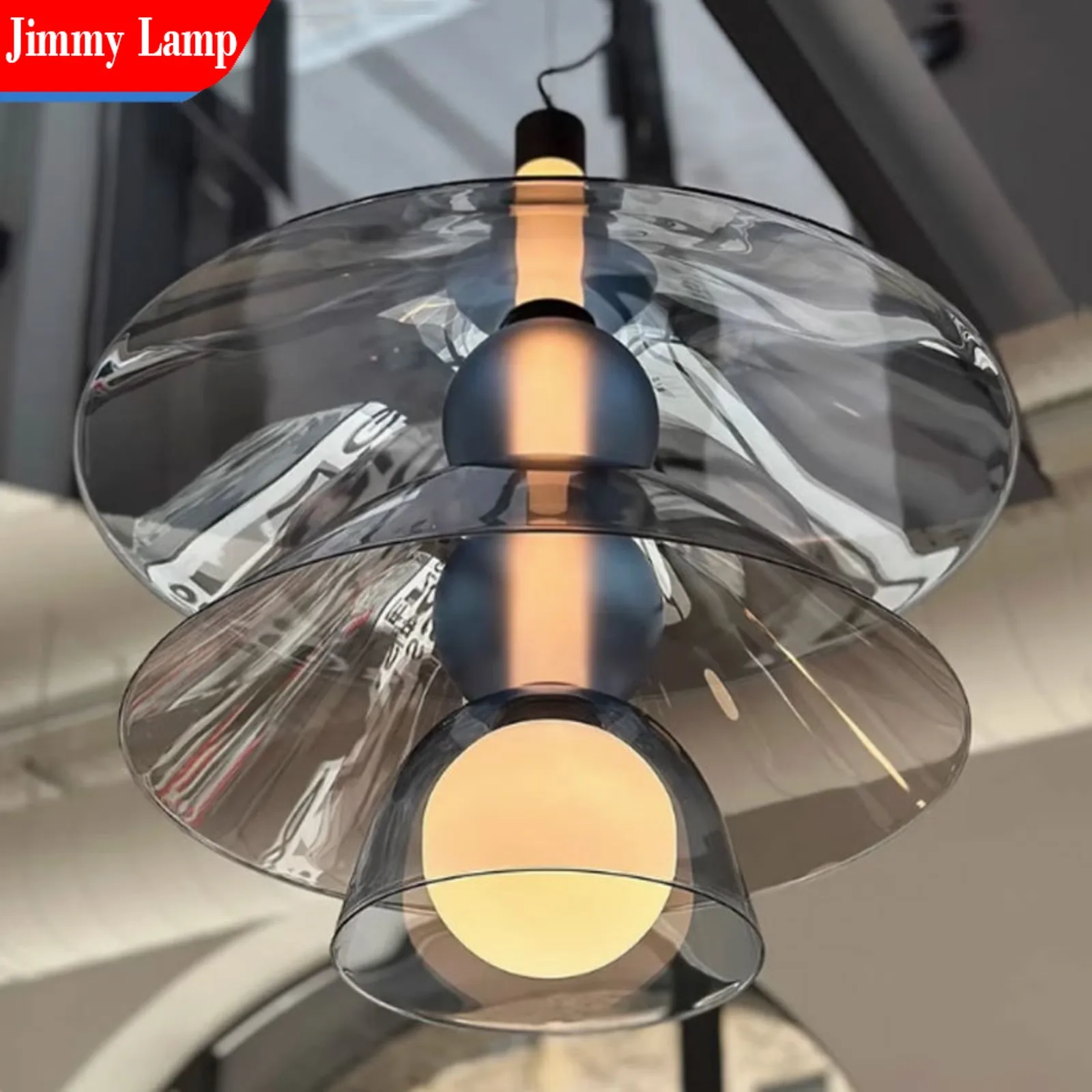 

Jimmy Italian Designer Luxury LED Glass Chandelier for Bedside Restaurant Bar Study Living Room Pendant Lights Decor