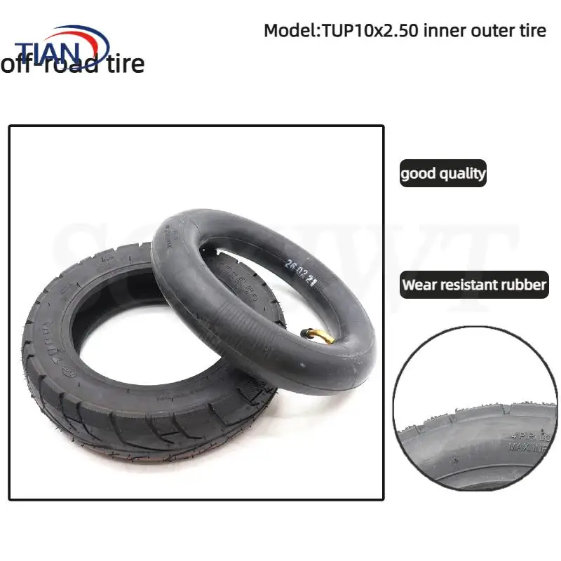 80/65-6 Tires Inner Tube Outer Tyre 10x2.50 Upgrade Parts for Kugoo M4 Quick 3 Zero 10X Inokim Electric Scooter Hot