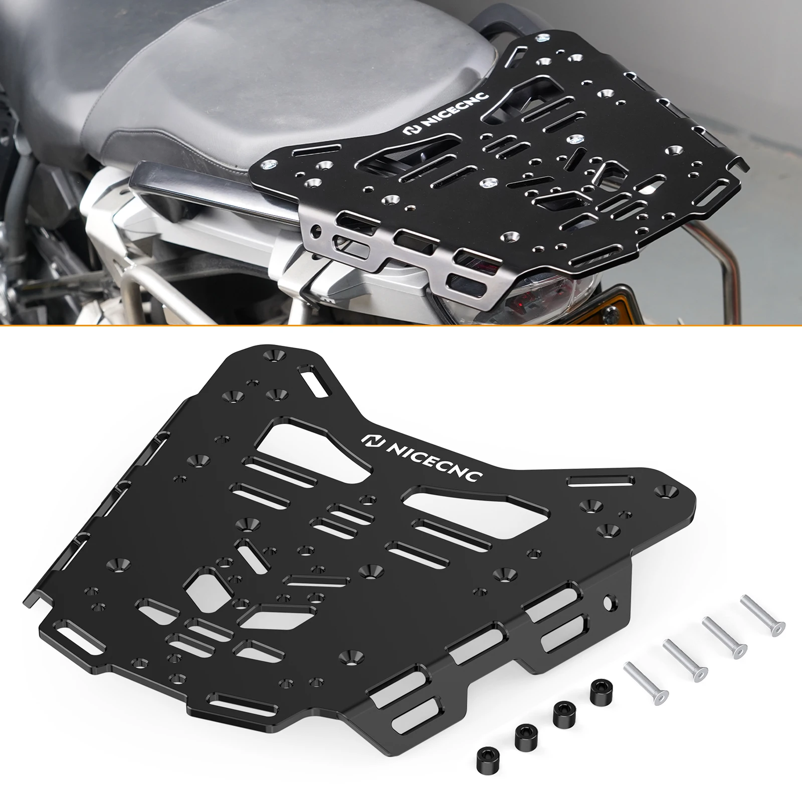 

For 2019-2023 BMW R1250GS Luggage Rack Rackless Saddlebags Carrier Bracket Topcase Mount Plate for BMW R1200GS 2012-2018
