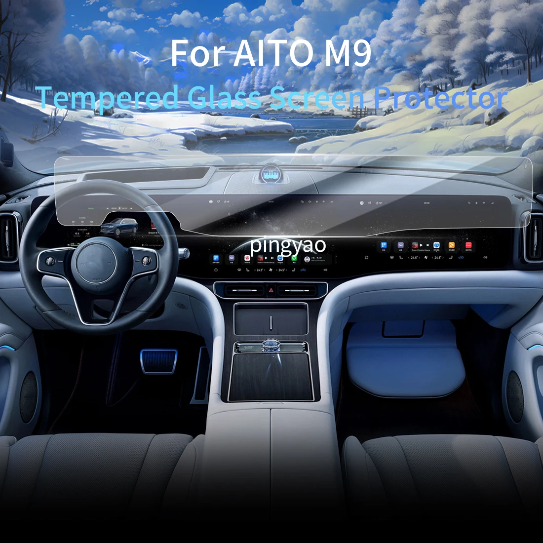 

Car Sticker Screen Protector Navigation Display Tempered Glass Protective Film Car Vehicle For Sailux 25 Seres 9