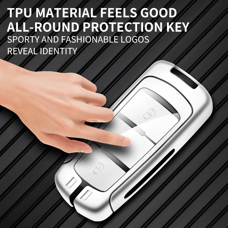 Leather Car Metal Key Case Cover for VW Volkswagen CC Passat CC B6 B7 Protection Key Shell Skin Bag Only Case Accessories view 4