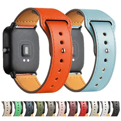 Leather loop For Samsung Galaxy watch 6 5 4 Classic 20MM 22mm Sport bracelet Amazfit Bip 5/Bip 3 pro/Balance/GTS/GTR 4-3-2 strap