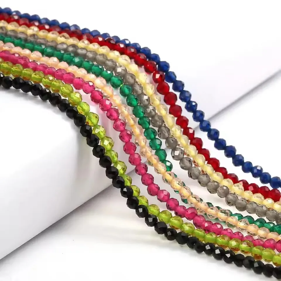 3 szt. 2/3mm Naturalny Kamień Spinel Szlifowany Wielokolorowe Luźne Koraliki Dystansowe do Wyrobu Biżuterii DIY Naszyjnik Kolczyki Bransoletka Akcesoria — zdjęcie 4