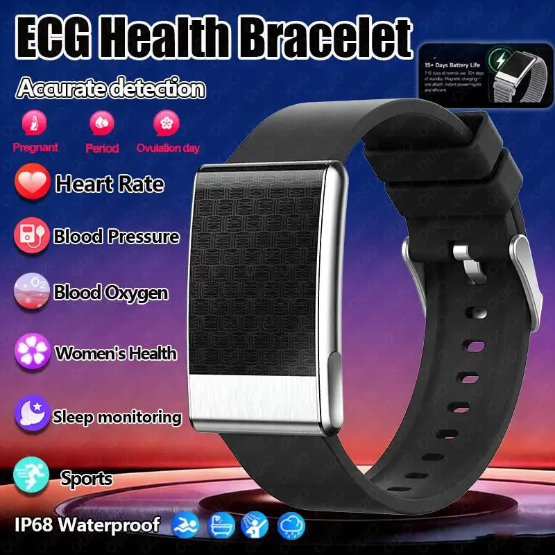 

New Accurate ECG Smart Bracelet Screenless Body Fat Blood Pressure Monitoring Women's Health Exercise Mode Healthy Smartbracelet