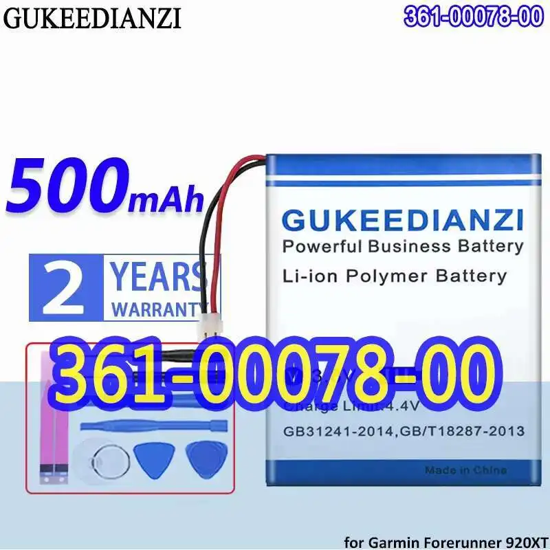

500 мАч надежная замена 361-00078-00 аккумулятор для спортивных GPS-часов большой емкости для Garmin Forerunner 920XT