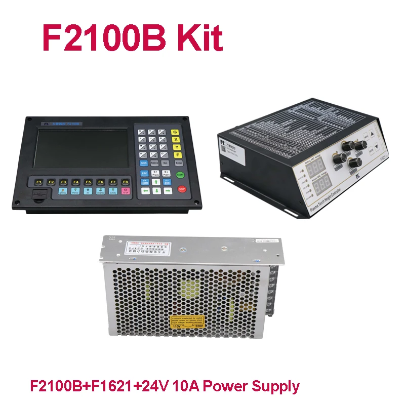 Fangling F2100B CNC Plasma Cutting Machine Controller + Torch Heright Controller F1621 3.0 V + 24V 10A Power Supply