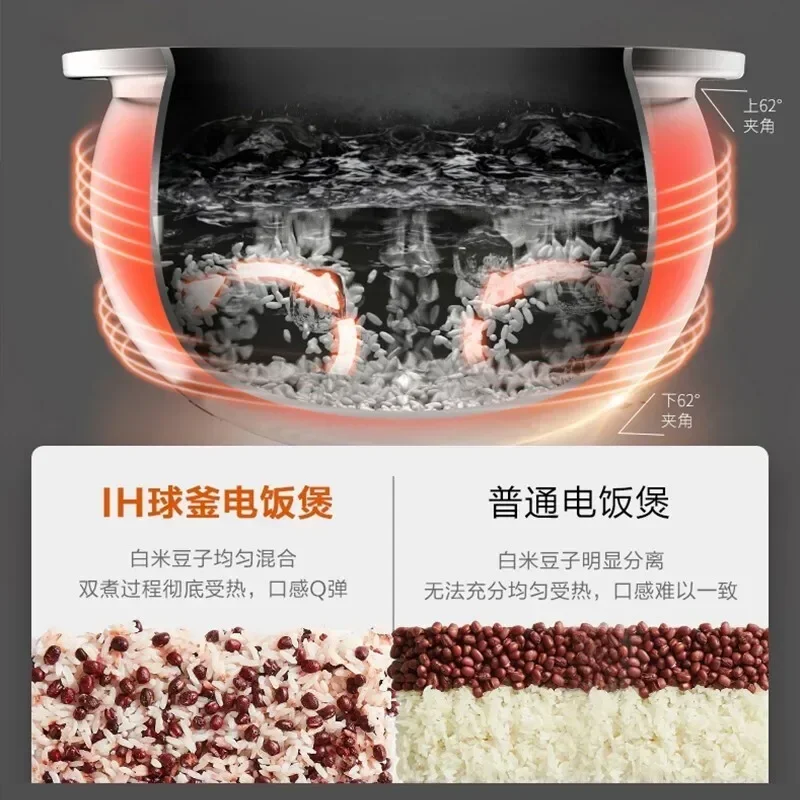 SUPOR Household Rice Cooker IH Electromagnetic Heating Mini Rice Cooker 2-4 People 3L Ball Kettle Smart Appointment SF30HC649 Ho - Image 3