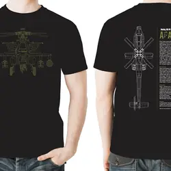 Flyingraphics lotnictwo tematyczne AH-64 Apache uzbrojony helikopter T-Shirt. Najwyższej jakości bawełna z krótkim rękawem O-Neck mężczyzna T koszula nowy S-3XL