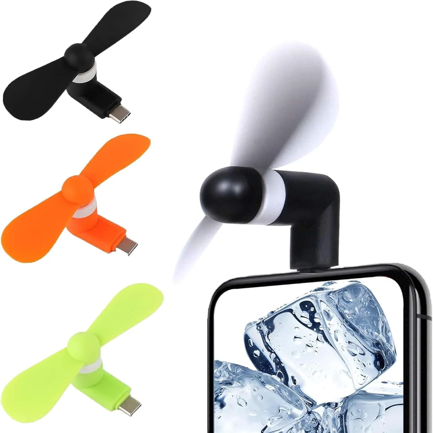 USB Type C Mini Fan - 3Pcs Type C Small Fan for Phone, Fans for   Note A12 A10 A9 Star S22 S21 S10e S9 A9s, P30 and More- Cell P