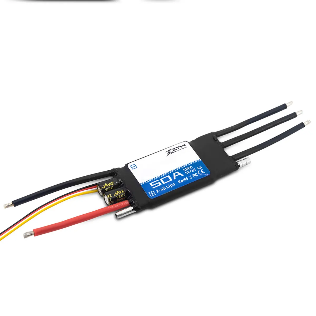 ZTW Technology Co.,Ltd. 32-BIT ESC 50A G2 Built-in SBEC 5V/6V 4A Bidirectional Speed Controller For RC Boat Underwater Thruster